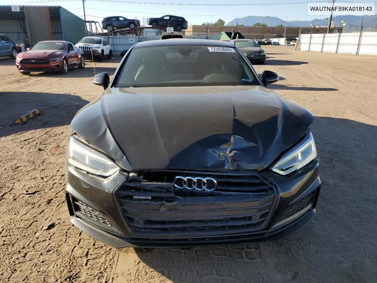 2019 Audi A5 Premium Plus VIN: WAUTNAF59KA018143 Lot: 72345844