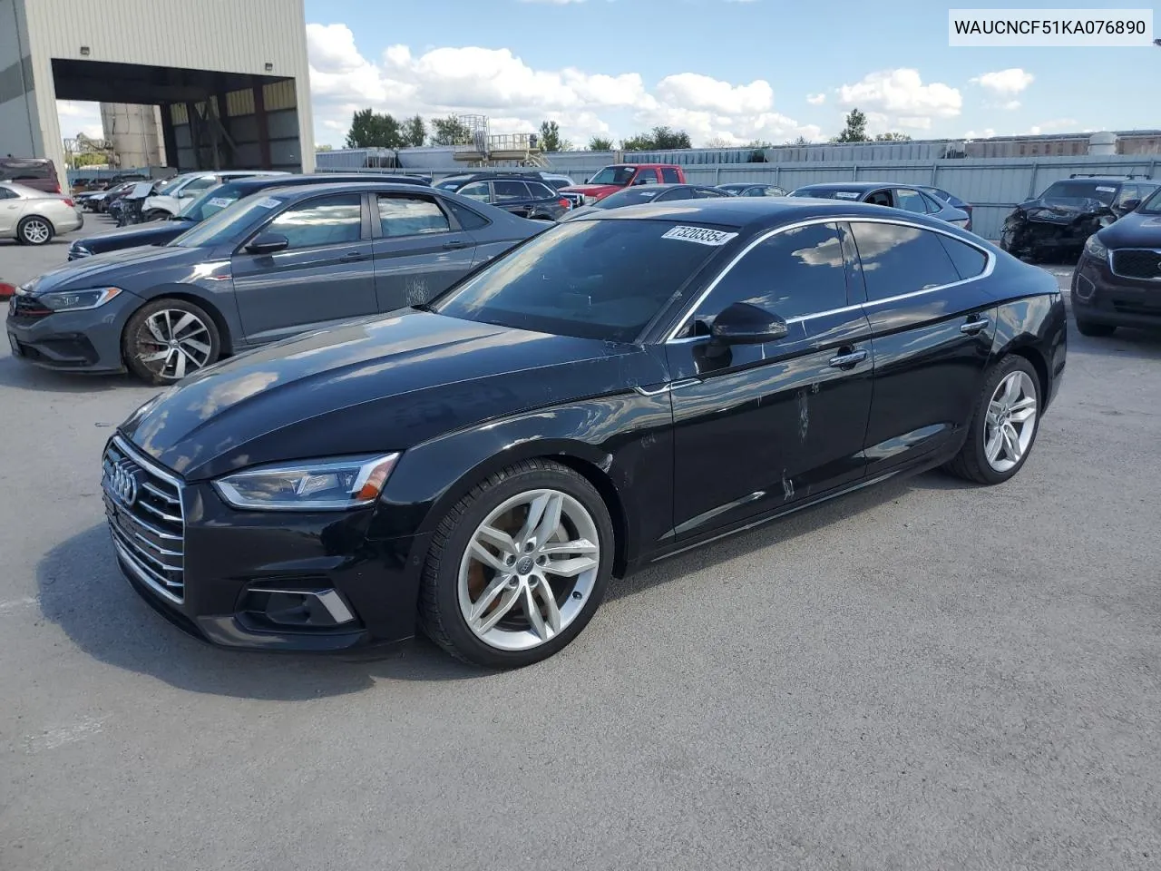 2019 Audi A5 Prestige VIN: WAUCNCF51KA076890 Lot: 73203354