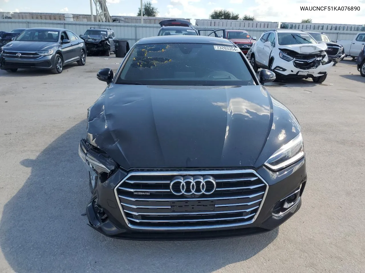 2019 Audi A5 Prestige VIN: WAUCNCF51KA076890 Lot: 73203354