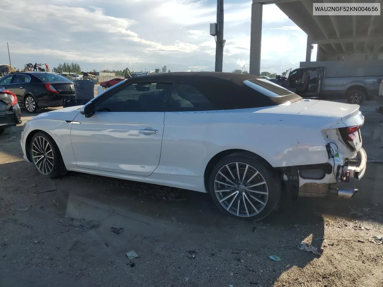 2019 Audi A5 Prestige VIN: WAU2NGF52KN004656 Lot: 73363214