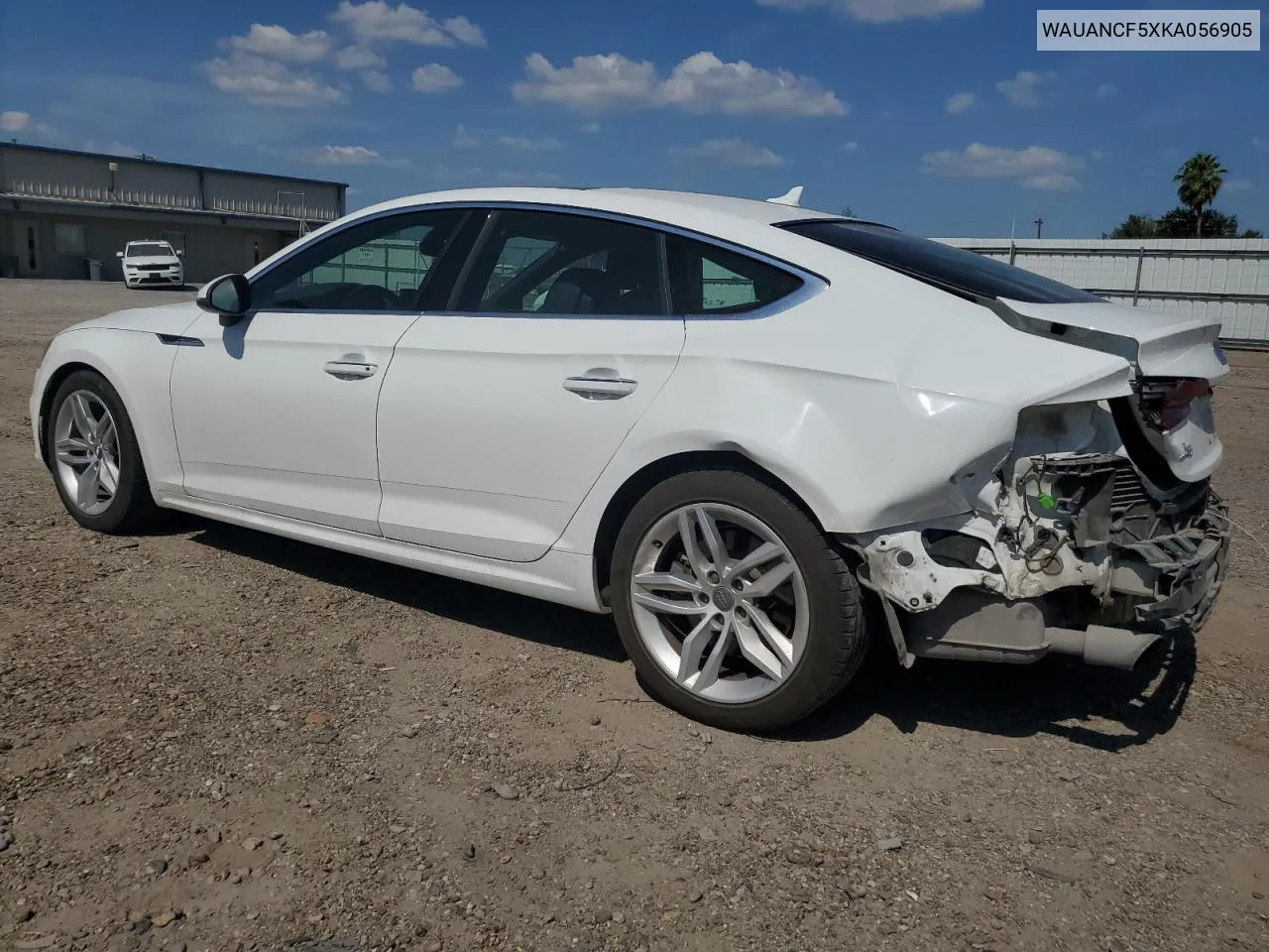 2019 Audi A5 Premium VIN: WAUANCF5XKA056905 Lot: 74131224