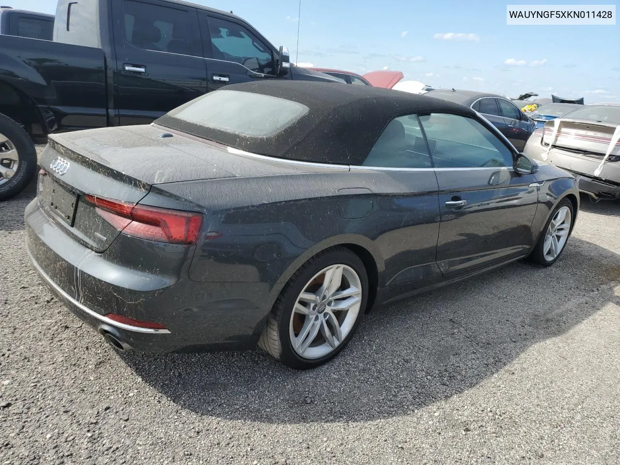 2019 Audi A5 Premium Plus VIN: WAUYNGF5XKN011428 Lot: 74991854