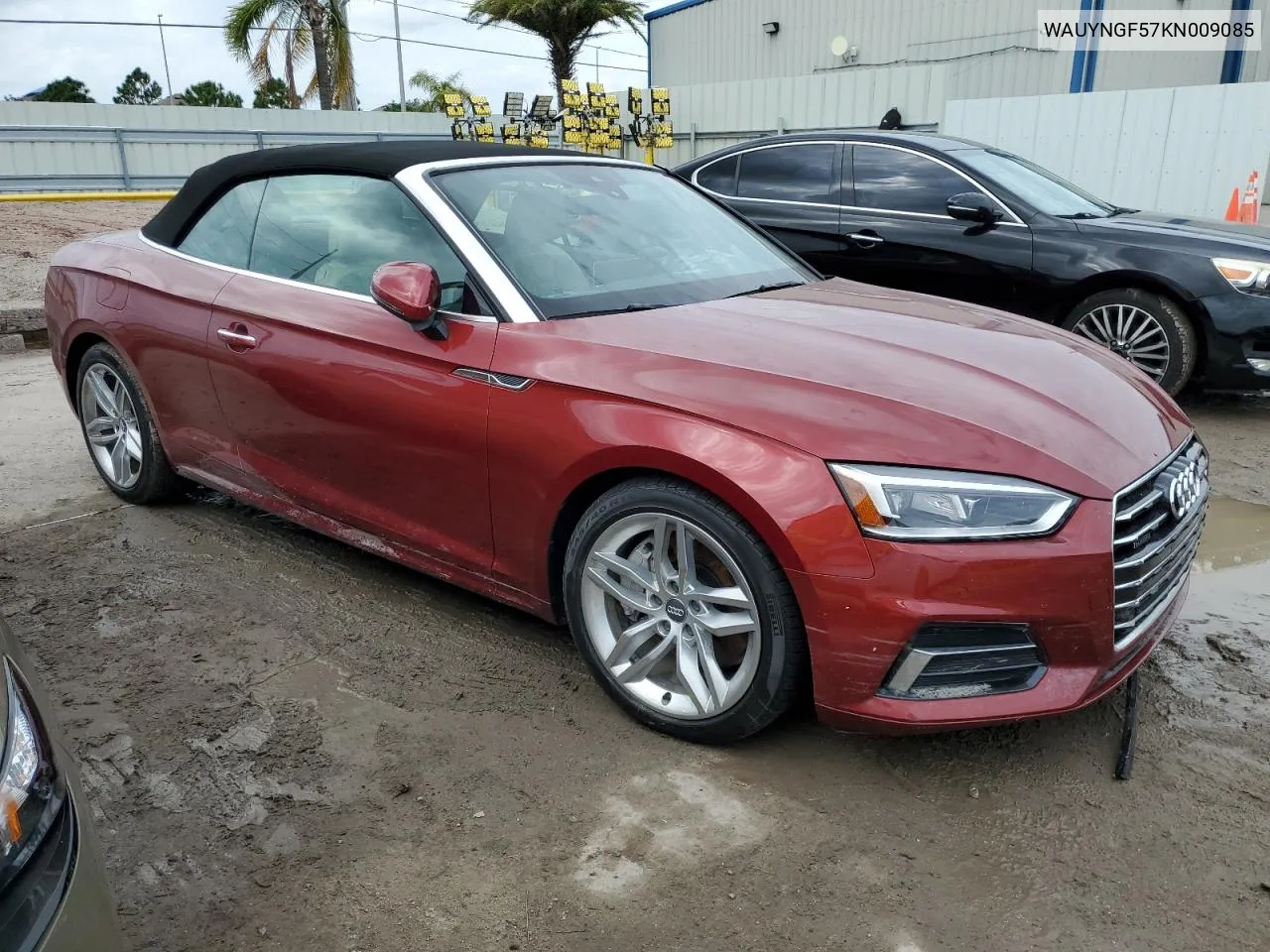 2019 Audi A5 Premium Plus VIN: WAUYNGF57KN009085 Lot: 76275014