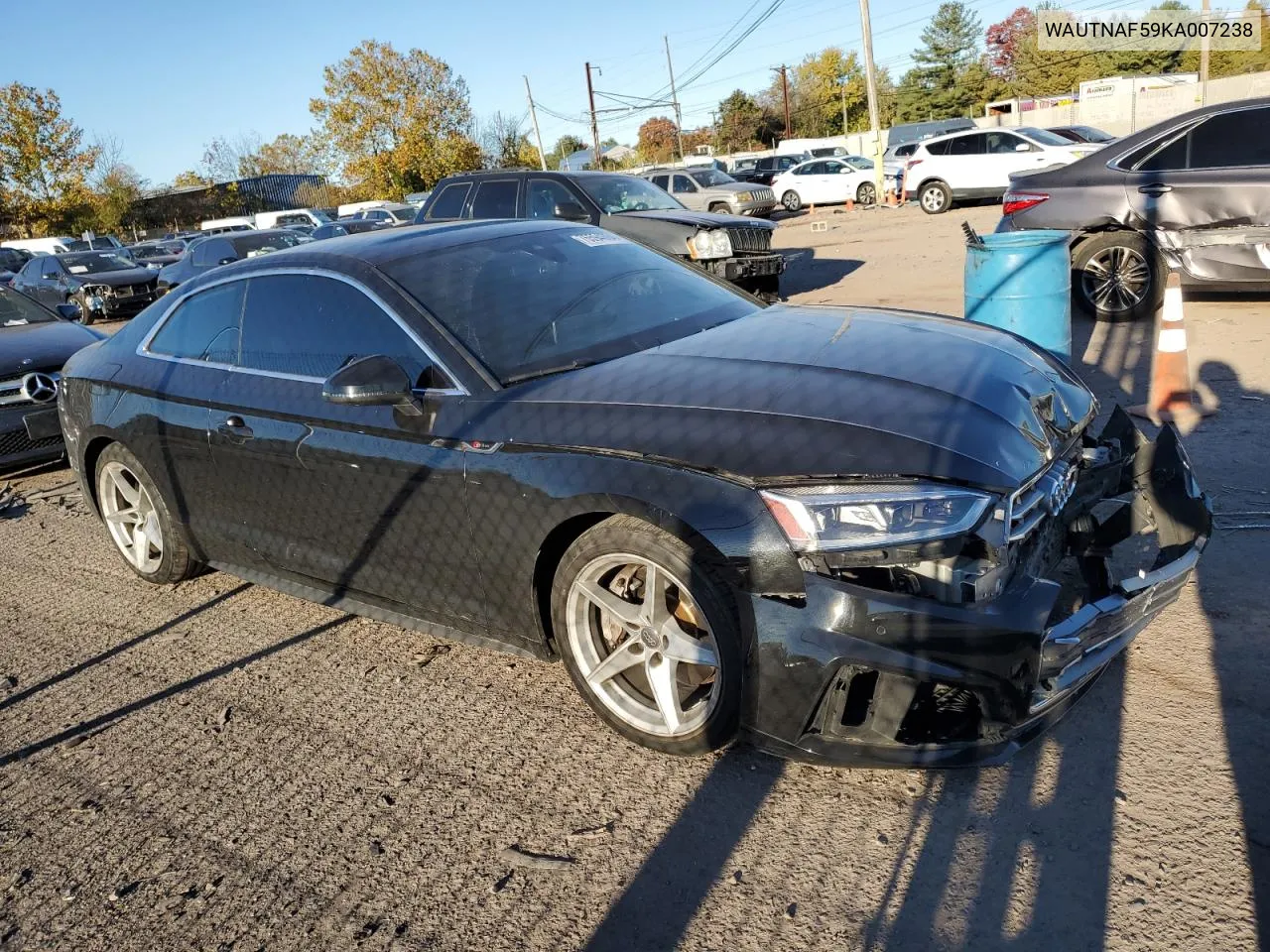 2019 Audi A5 Premium Plus VIN: WAUTNAF59KA007238 Lot: 76594064