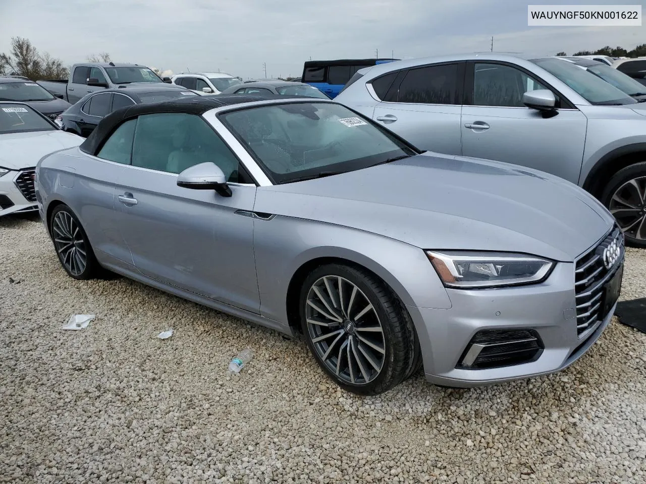 2019 Audi A5 Premium Plus VIN: WAUYNGF50KN001622 Lot: 76962334