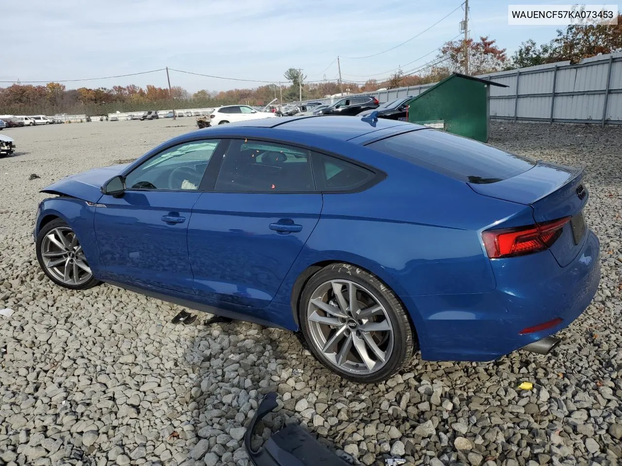 2019 Audi A5 Premium Plus S-Line VIN: WAUENCF57KA073453 Lot: 78420634