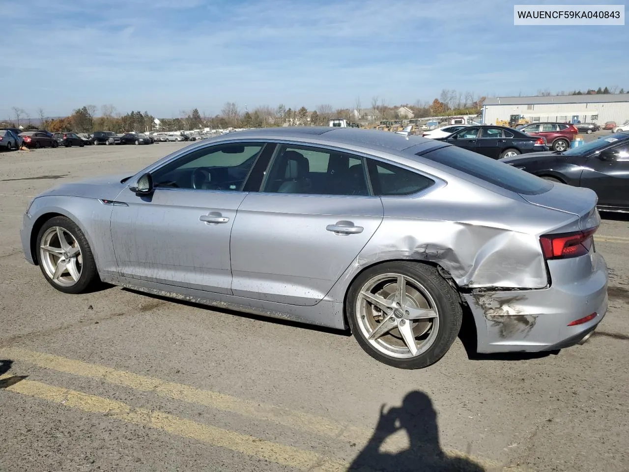 2019 Audi A5 Premium Plus S-Line VIN: WAUENCF59KA040843 Lot: 78681044