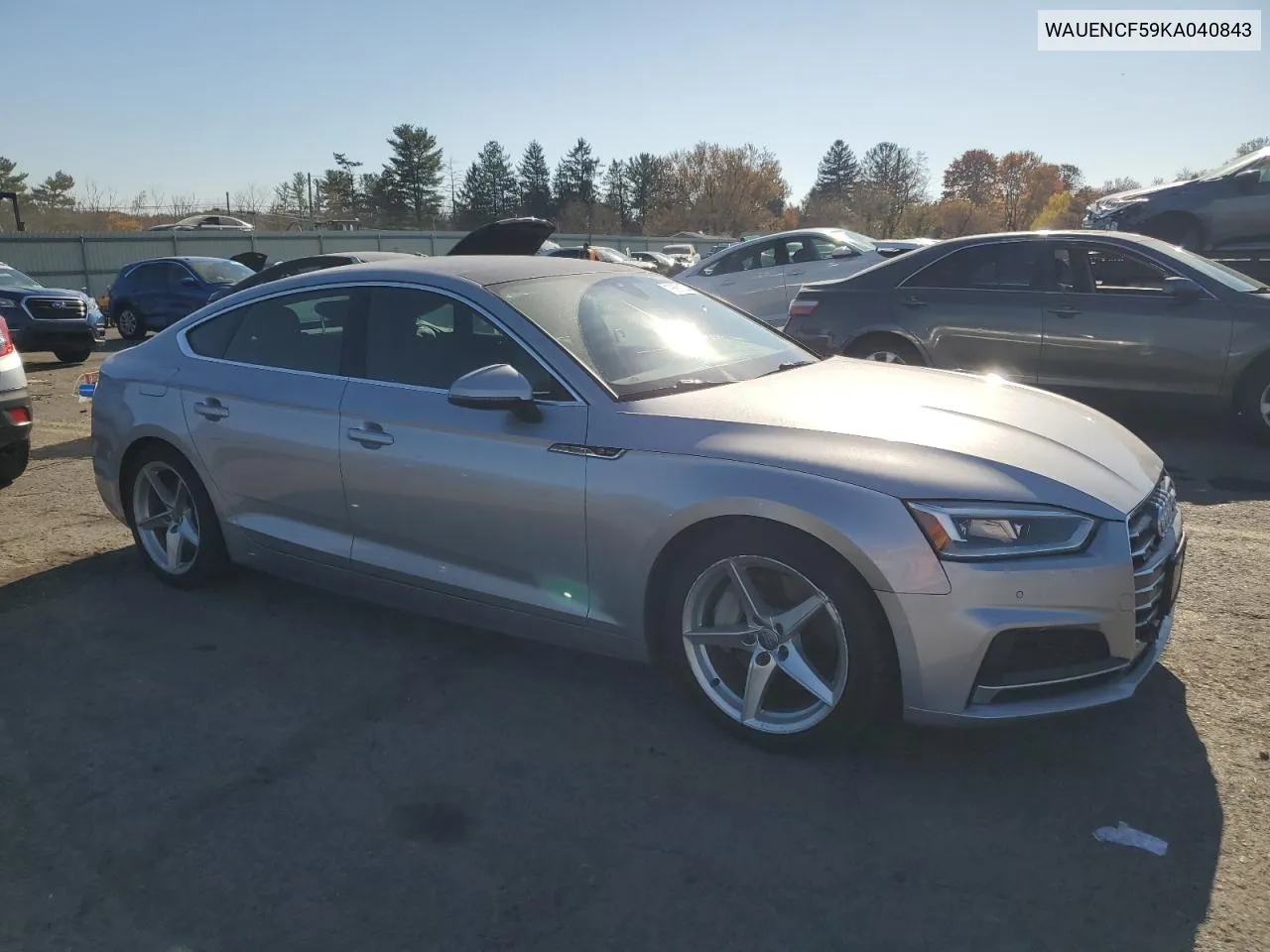 2019 Audi A5 Premium Plus S-Line VIN: WAUENCF59KA040843 Lot: 78681044