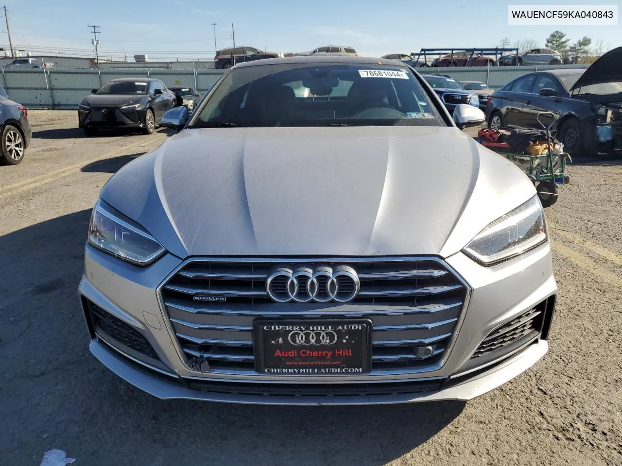 2019 Audi A5 Premium Plus S-Line VIN: WAUENCF59KA040843 Lot: 78681044