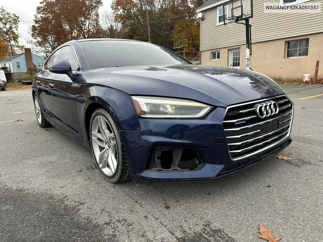 2019 Audi A5 Premium VIN: WAUANCF52KA051357 Lot: 78694784