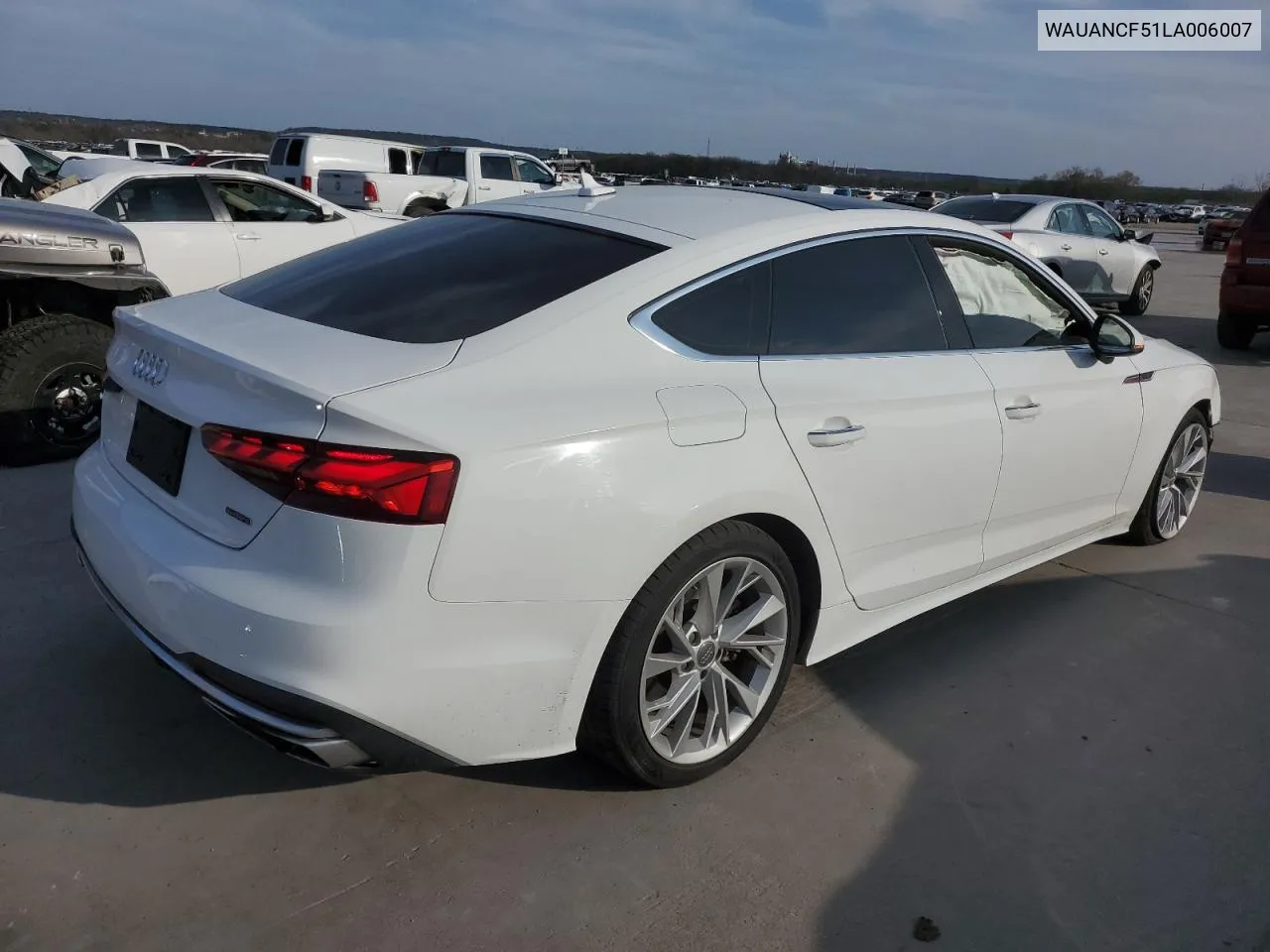 WAUANCF51LA006007 2020 Audi A5 Premium