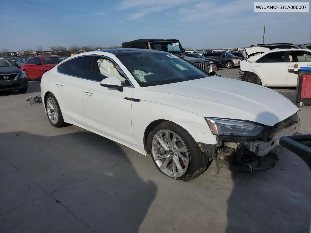 WAUANCF51LA006007 2020 Audi A5 Premium