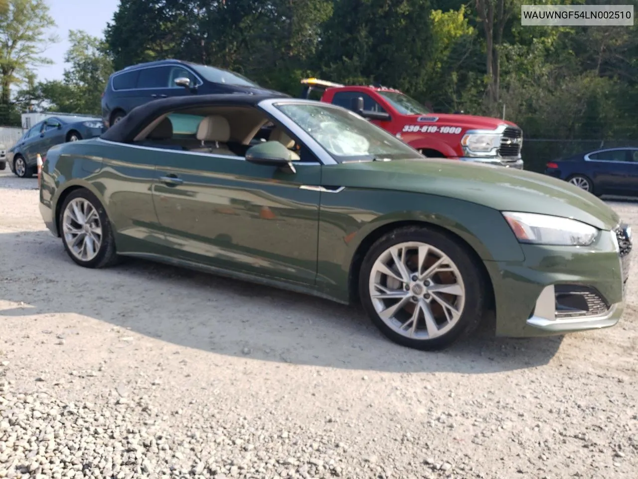 WAUWNGF54LN002510 2020 Audi A5 Premium Plus