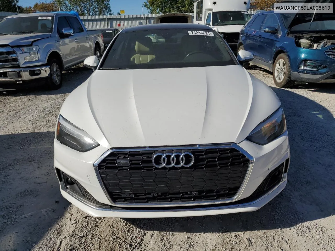 2020 Audi A5 Premium VIN: WAUANCF59LA008619 Lot: 74383624