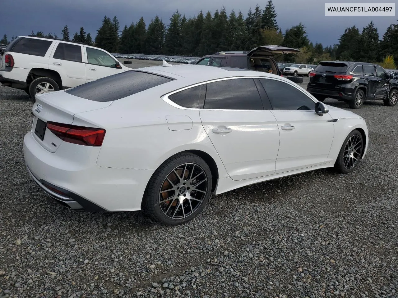 2020 Audi A5 Premium VIN: WAUANCF51LA004497 Lot: 77124484