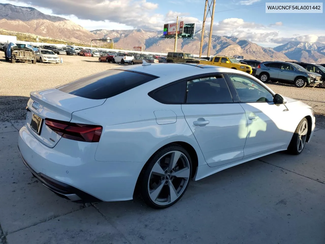 2020 Audi A5 Premium Plus VIN: WAUCNCF54LA001442 Lot: 79348404