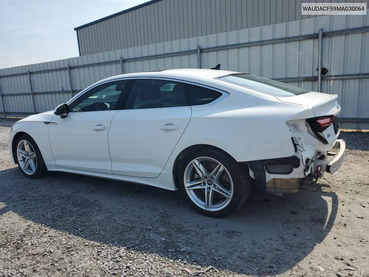 WAUDACF59MA030064 2021 Audi A5 Premium 45