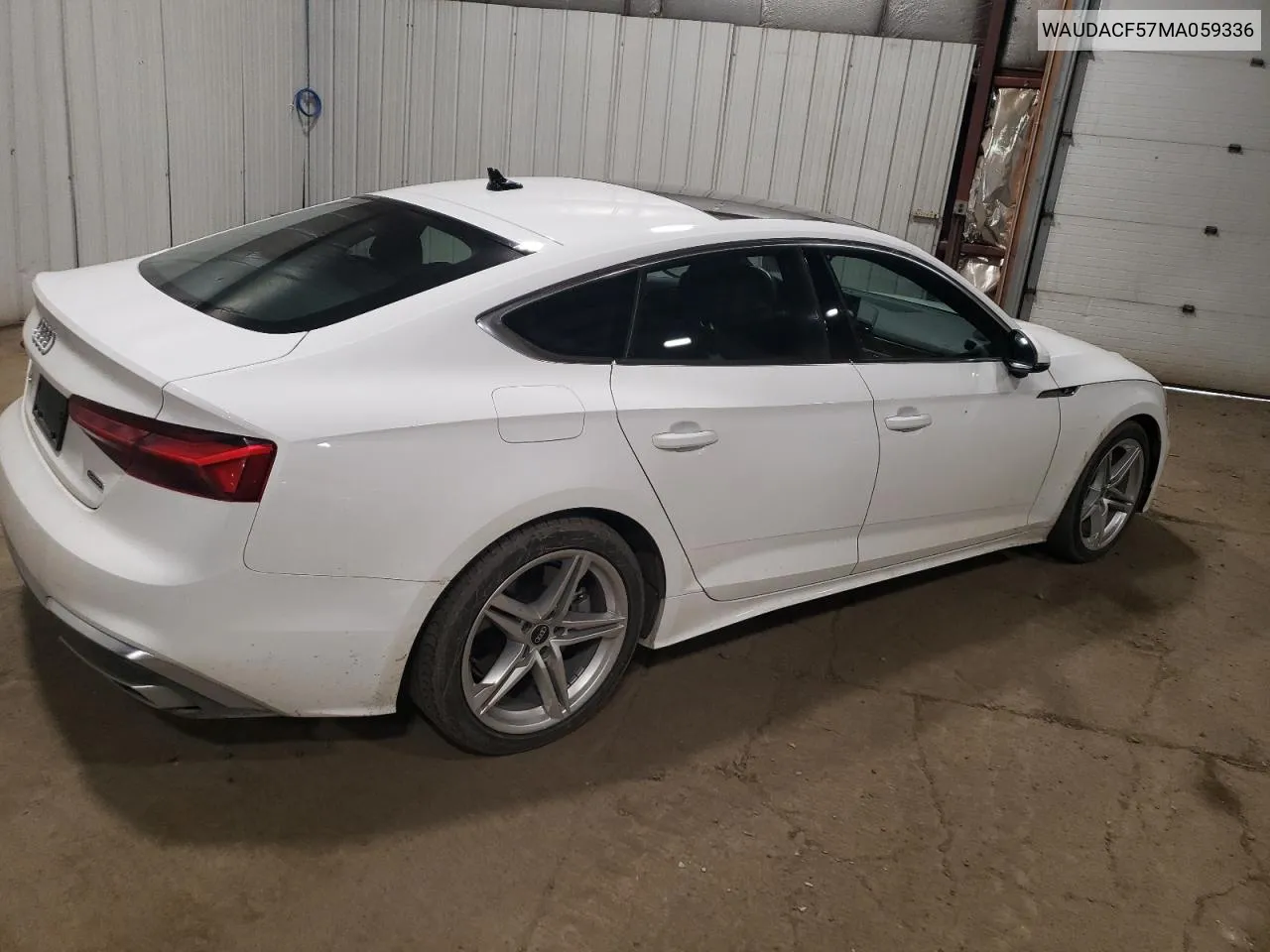 2021 Audi A5 Premium 45 VIN: WAUDACF57MA059336 Lot: 72655894