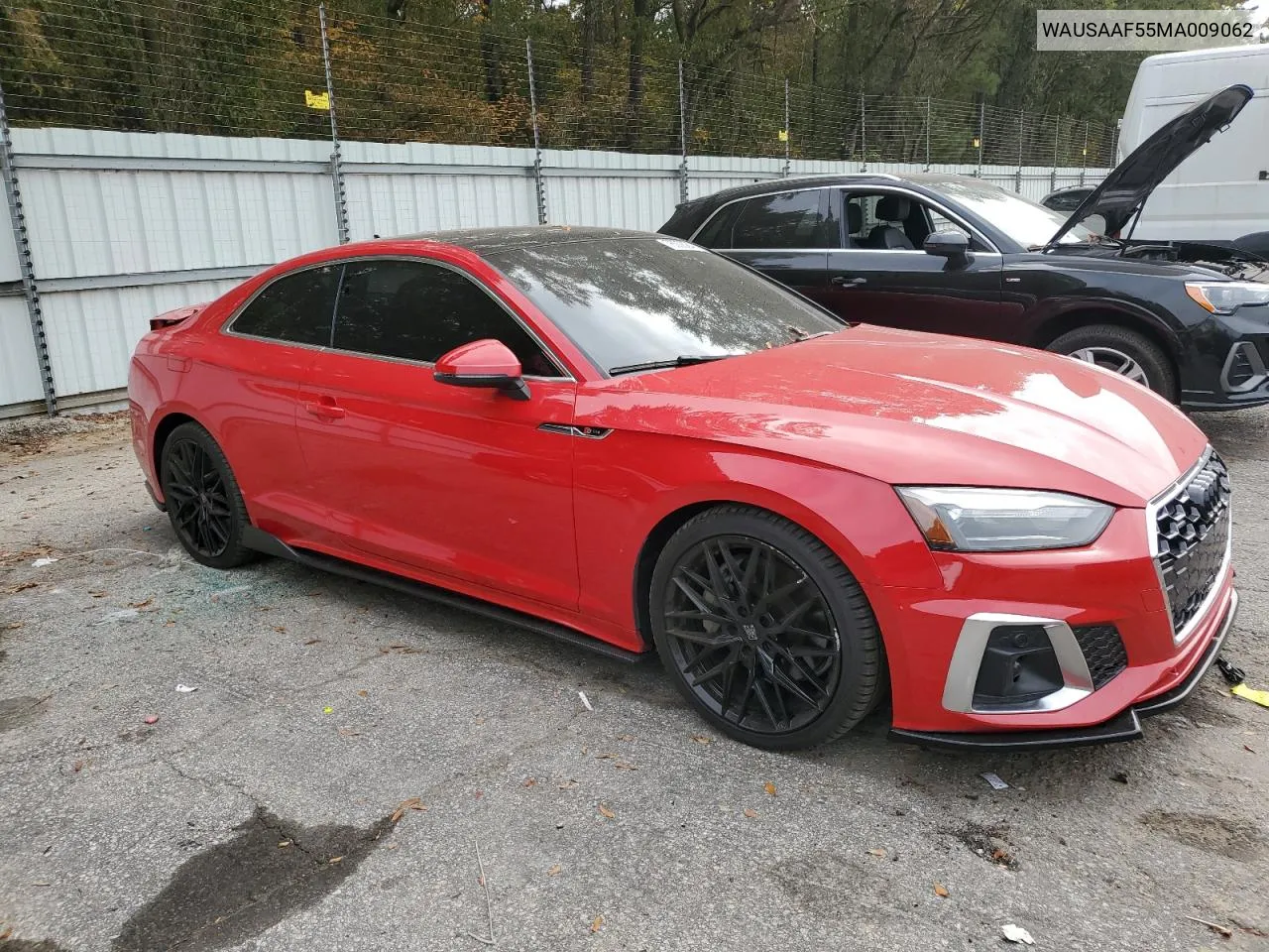 WAUSAAF55MA009062 2021 Audi A5 Premium 45