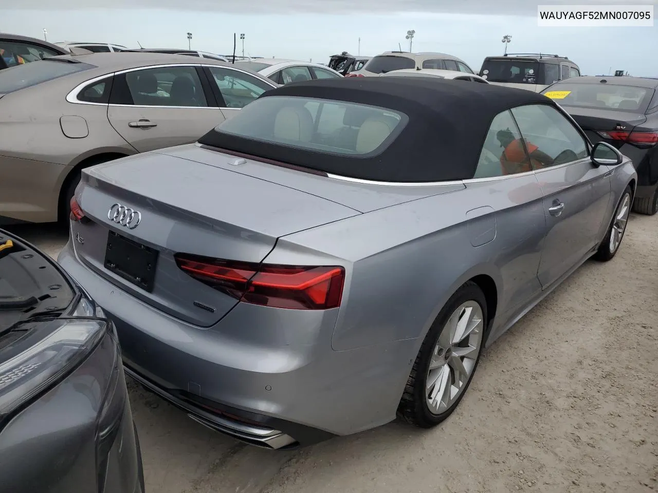 2021 Audi A5 Prestige 45 VIN: WAUYAGF52MN007095 Lot: 76545674