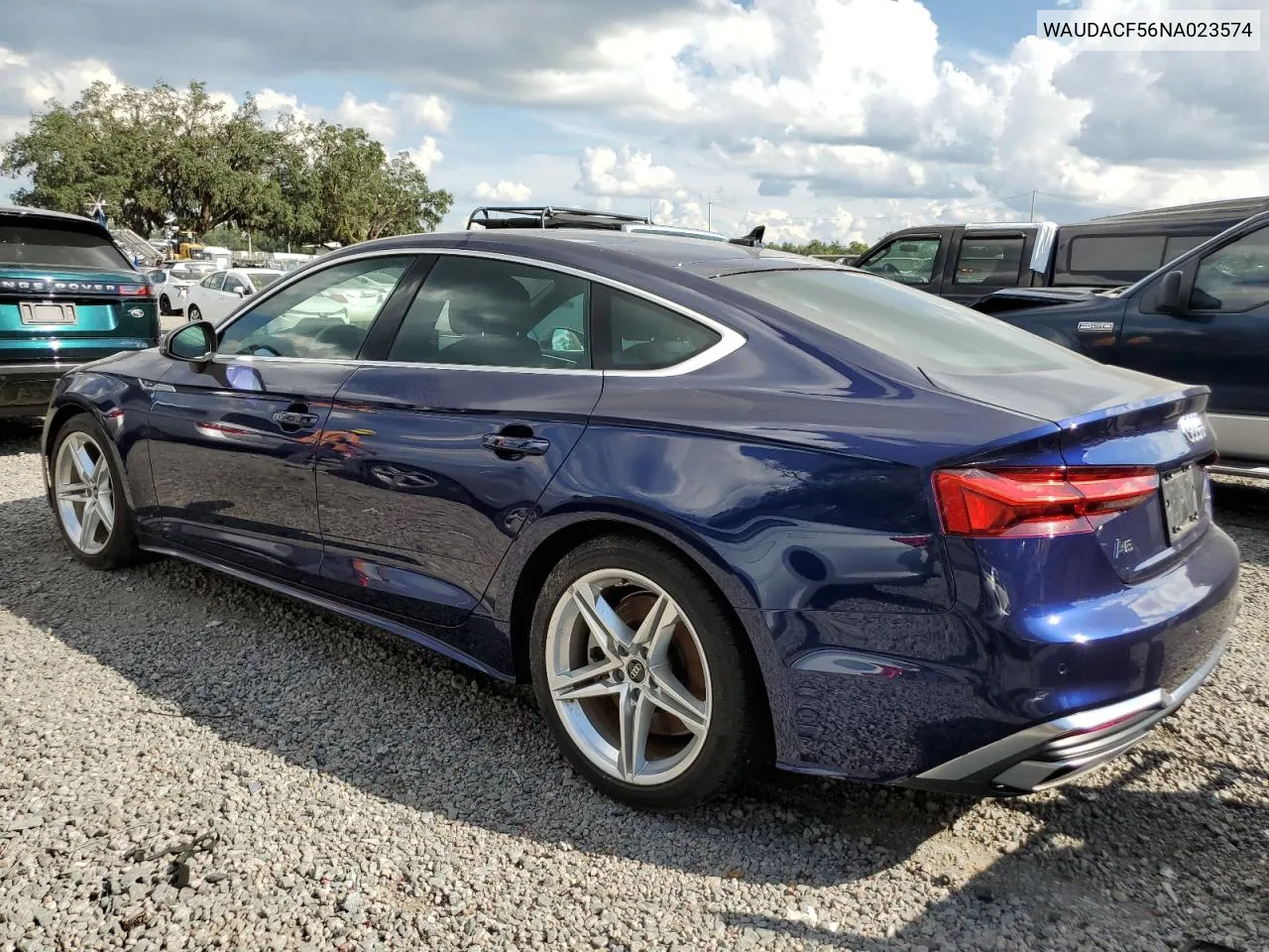 WAUDACF56NA023574 2022 Audi A5 Premium 45