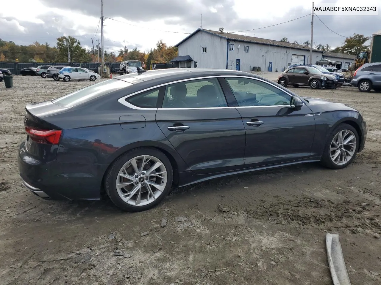 2022 Audi A5 Premium 40 VIN: WAUABCF5XNA032343 Lot: 76373244