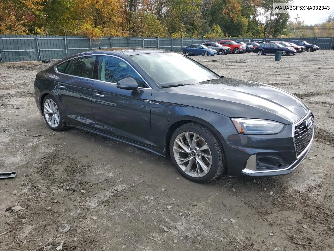 2022 Audi A5 Premium 40 VIN: WAUABCF5XNA032343 Lot: 76373244