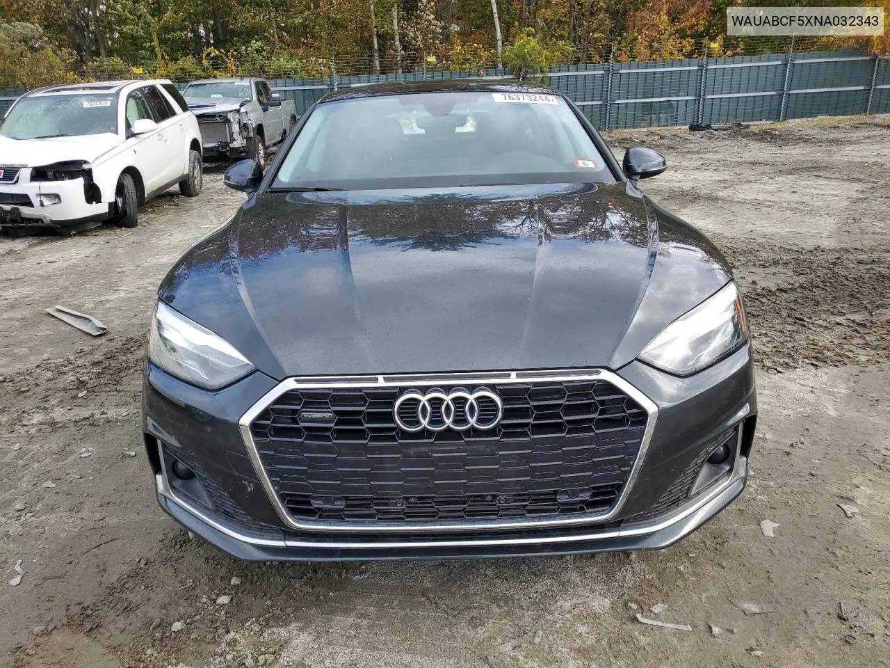 2022 Audi A5 Premium 40 VIN: WAUABCF5XNA032343 Lot: 76373244