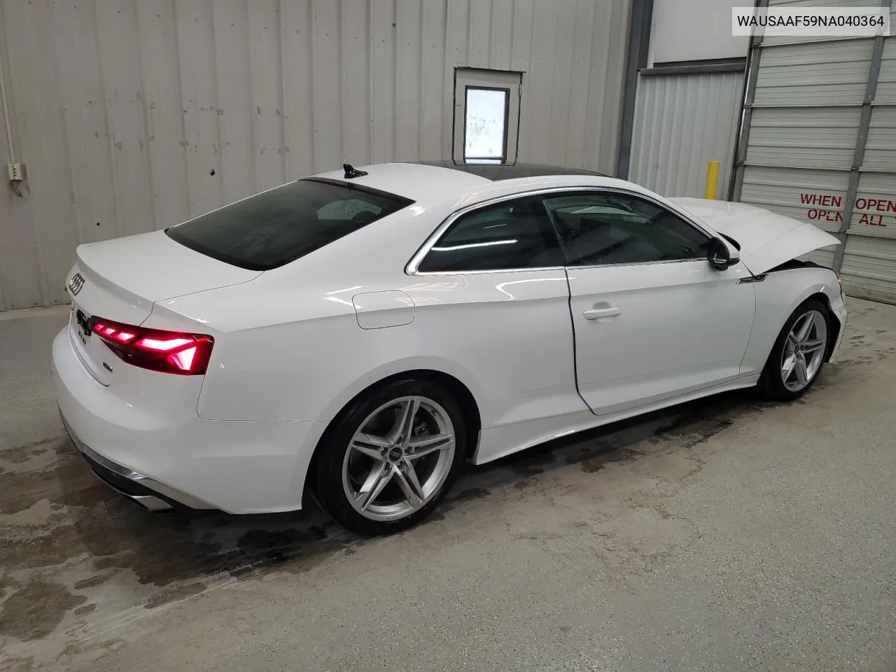 2022 Audi A5 Premium 45 VIN: WAUSAAF59NA040364 Lot: 76748524