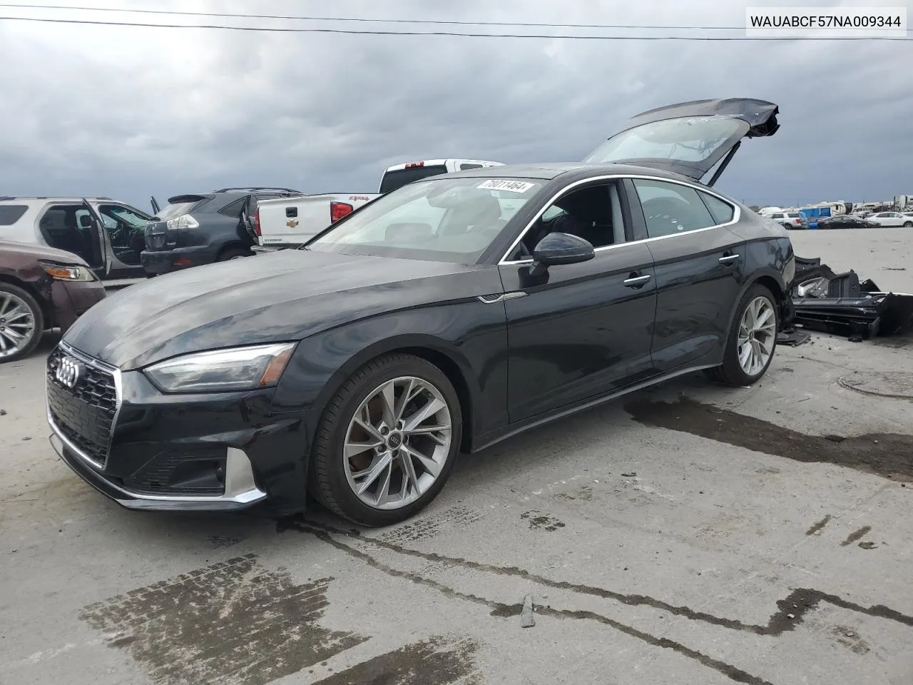 2022 Audi A5 Premium 40 VIN: WAUABCF57NA009344 Lot: 78011464