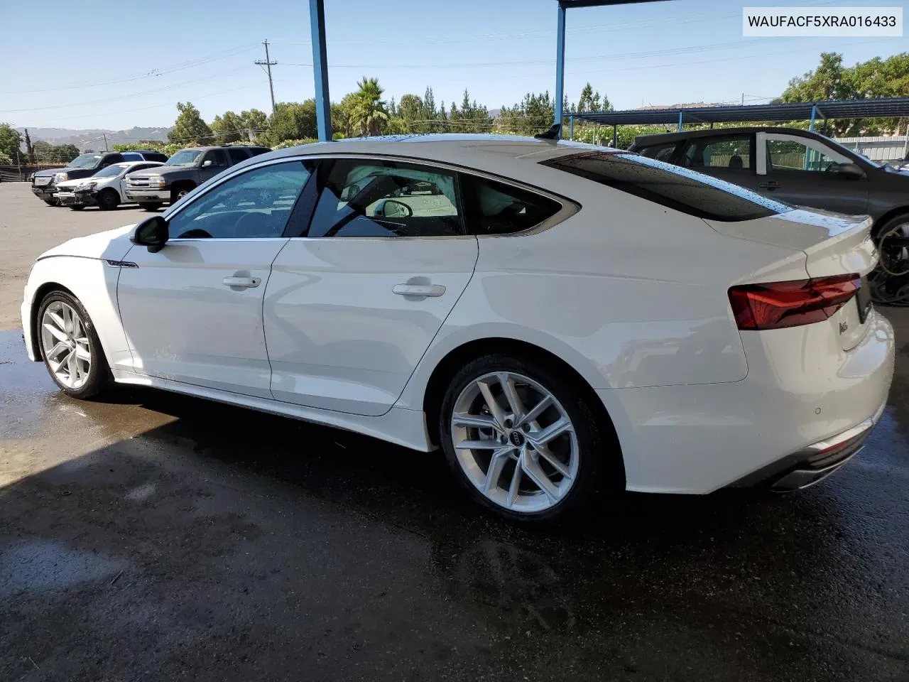 2024 Audi A5 Premium Plus 45 VIN: WAUFACF5XRA016433 Lot: 66359014