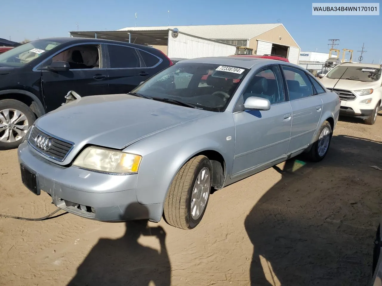 1998 Audi A6 2.8 Quattro VIN: WAUBA34B4WN170101 Lot: 72338704