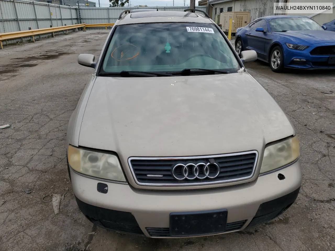 2000 Audi A6 2.8 Avant Quattro VIN: WAULH24BXYN110840 Lot: 76981144