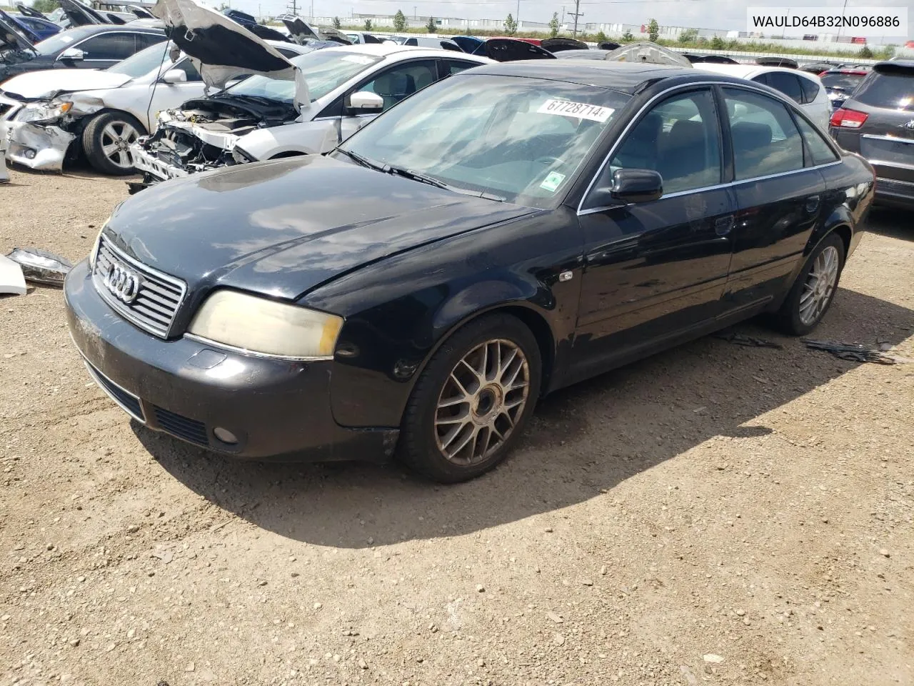 2002 Audi A6 2.7T Quattro VIN: WAULD64B32N096886 Lot: 67728714