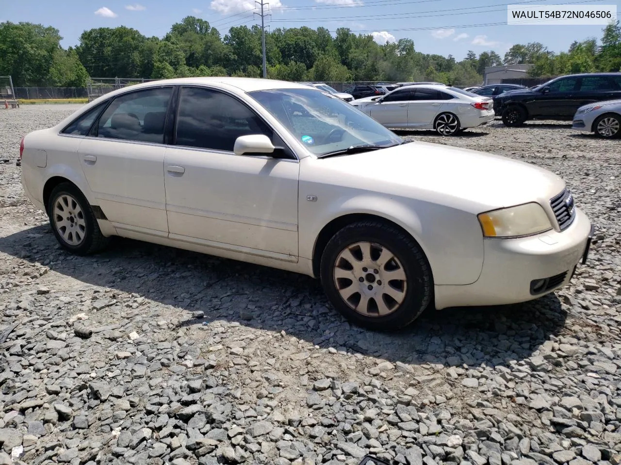 2002 Audi A6 3.0 Quattro VIN: WAULT54B72N046506 Lot: 72584384