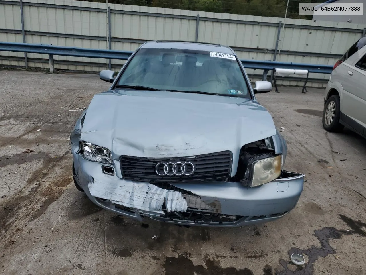 2002 Audi A6 3.0 Quattro VIN: WAULT64B52N077338 Lot: 74962754