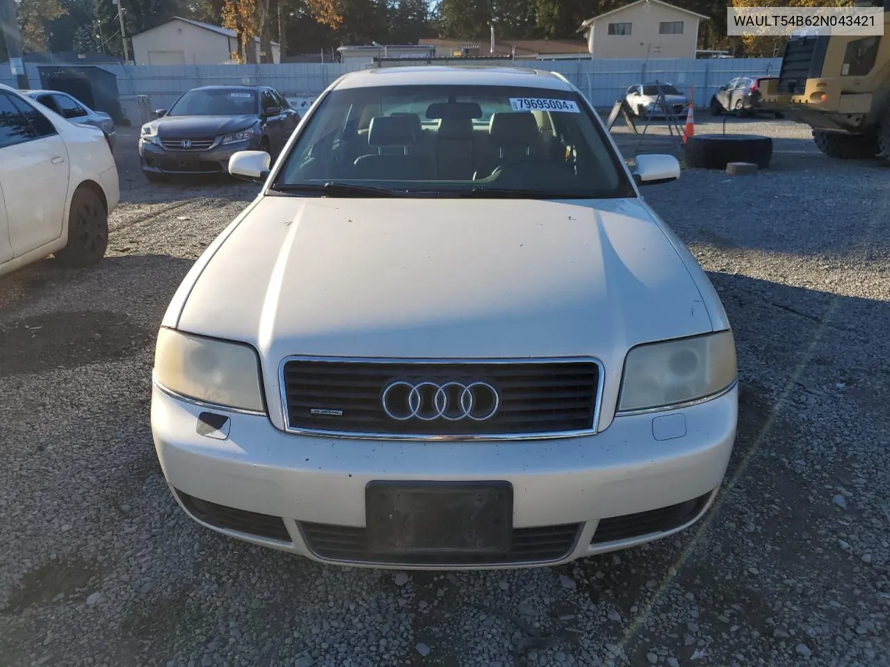 2002 Audi A6 3.0 Quattro VIN: WAULT54B62N043421 Lot: 79695004