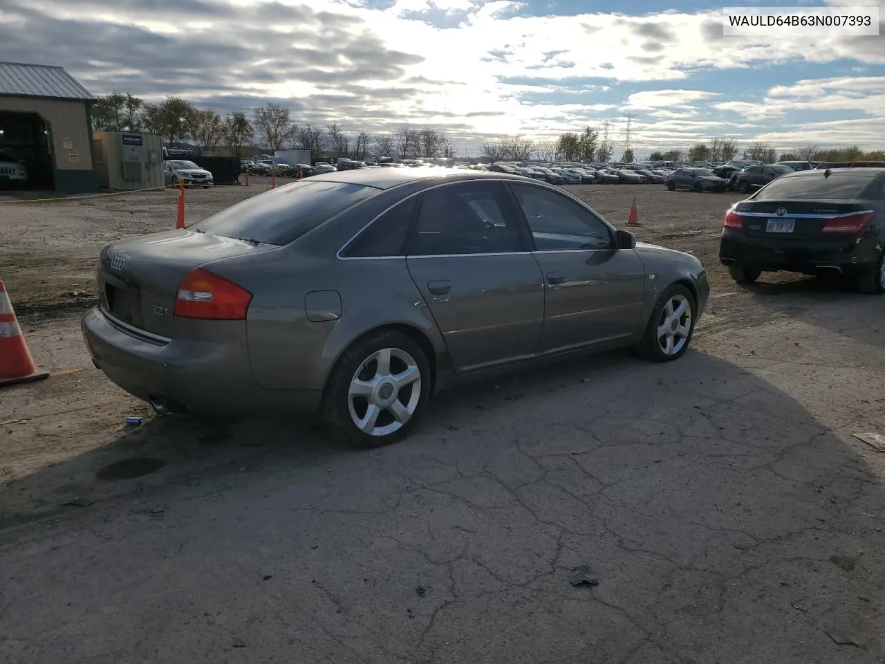 2003 Audi A6 2.7T Quattro VIN: WAULD64B63N007393 Lot: 79652184