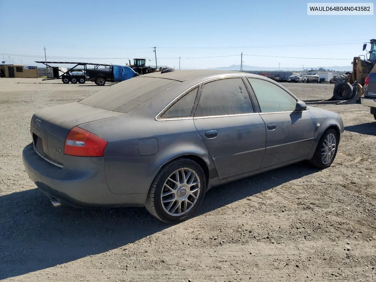 2004 Audi A6 2.7T Quattro VIN: WAULD64B04N043582 Lot: 62330704