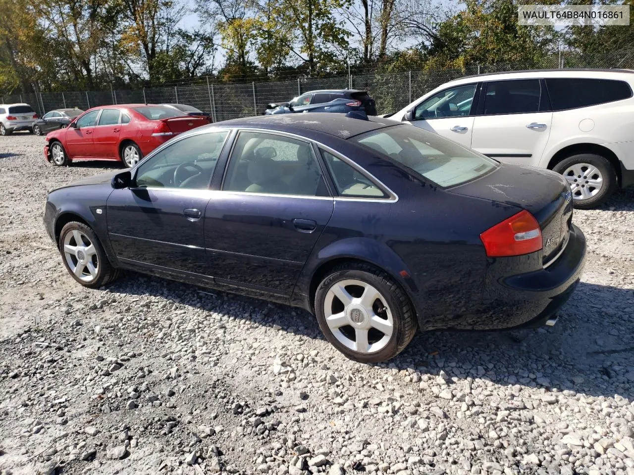 2004 Audi A6 3.0 Quattro VIN: WAULT64B84N016861 Lot: 72539554