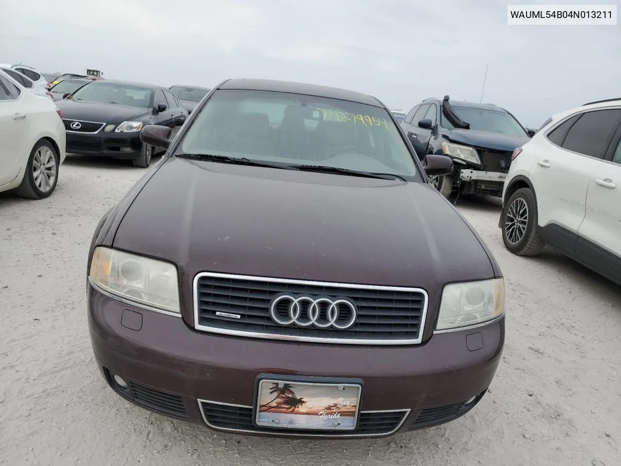 2004 Audi A6 4.2 Quattro VIN: WAUML54B04N013211 Lot: 74279954