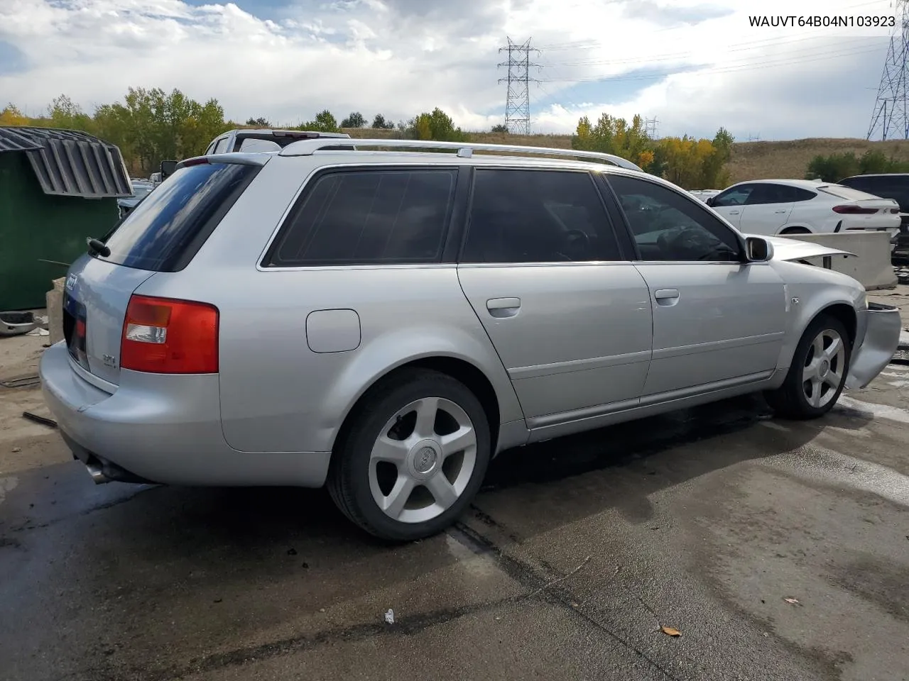 2004 Audi A6 3.0 Avant Quattro VIN: WAUVT64B04N103923 Lot: 74777514