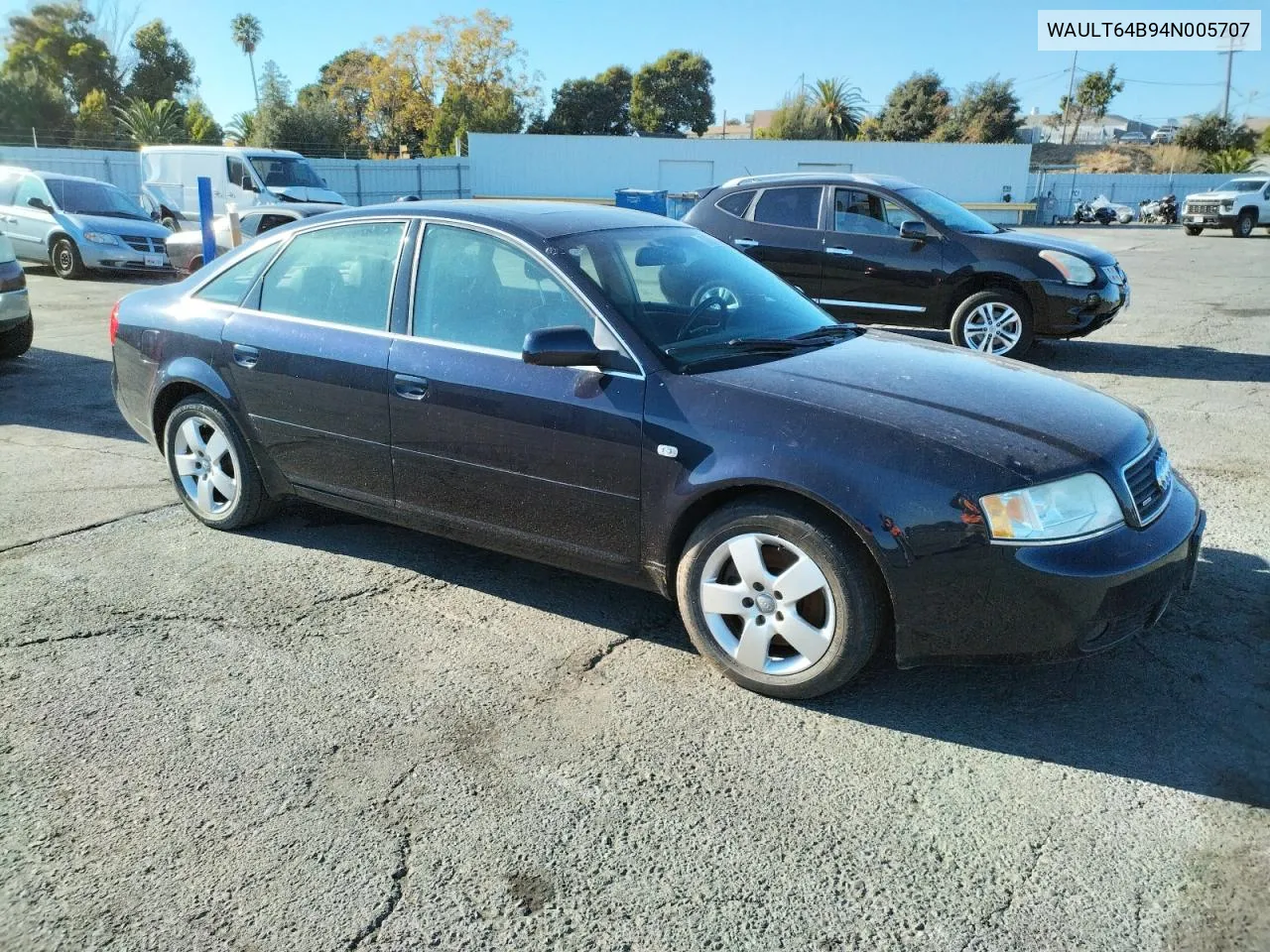 2004 Audi A6 3.0 Quattro VIN: WAULT64B94N005707 Lot: 79053794