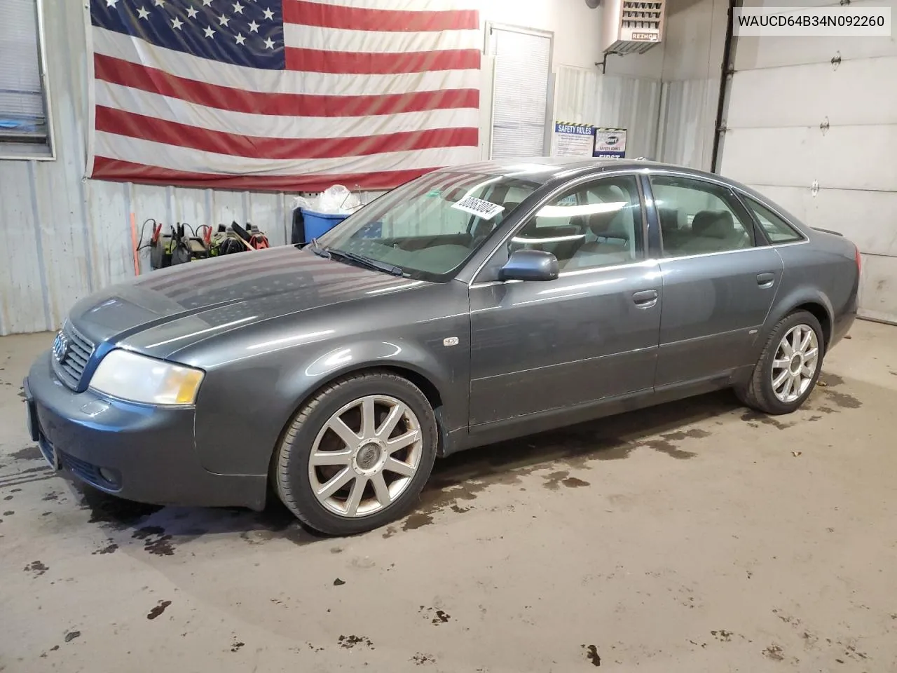 2004 Audi A6 S-Line Quattro VIN: WAUCD64B34N092260 Lot: 80863004