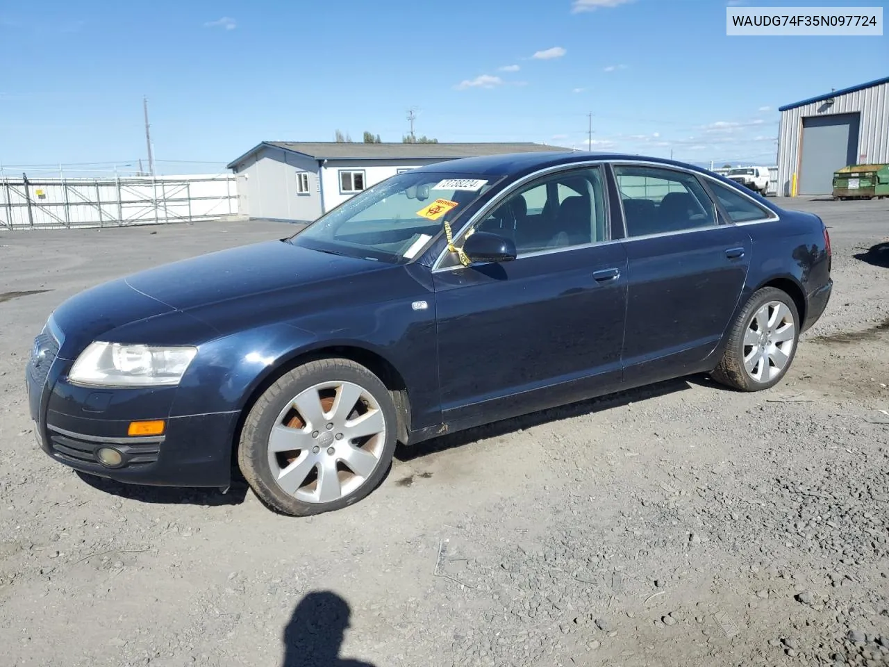 2005 Audi A6 3.2 Quattro VIN: WAUDG74F35N097724 Lot: 73738224