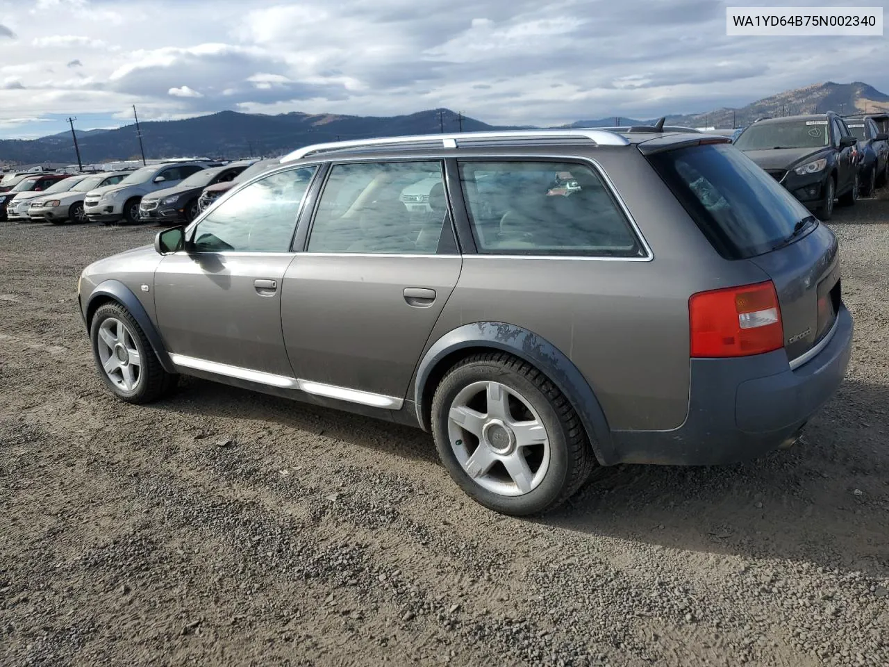 2005 Audi Allroad VIN: WA1YD64B75N002340 Lot: 77695424