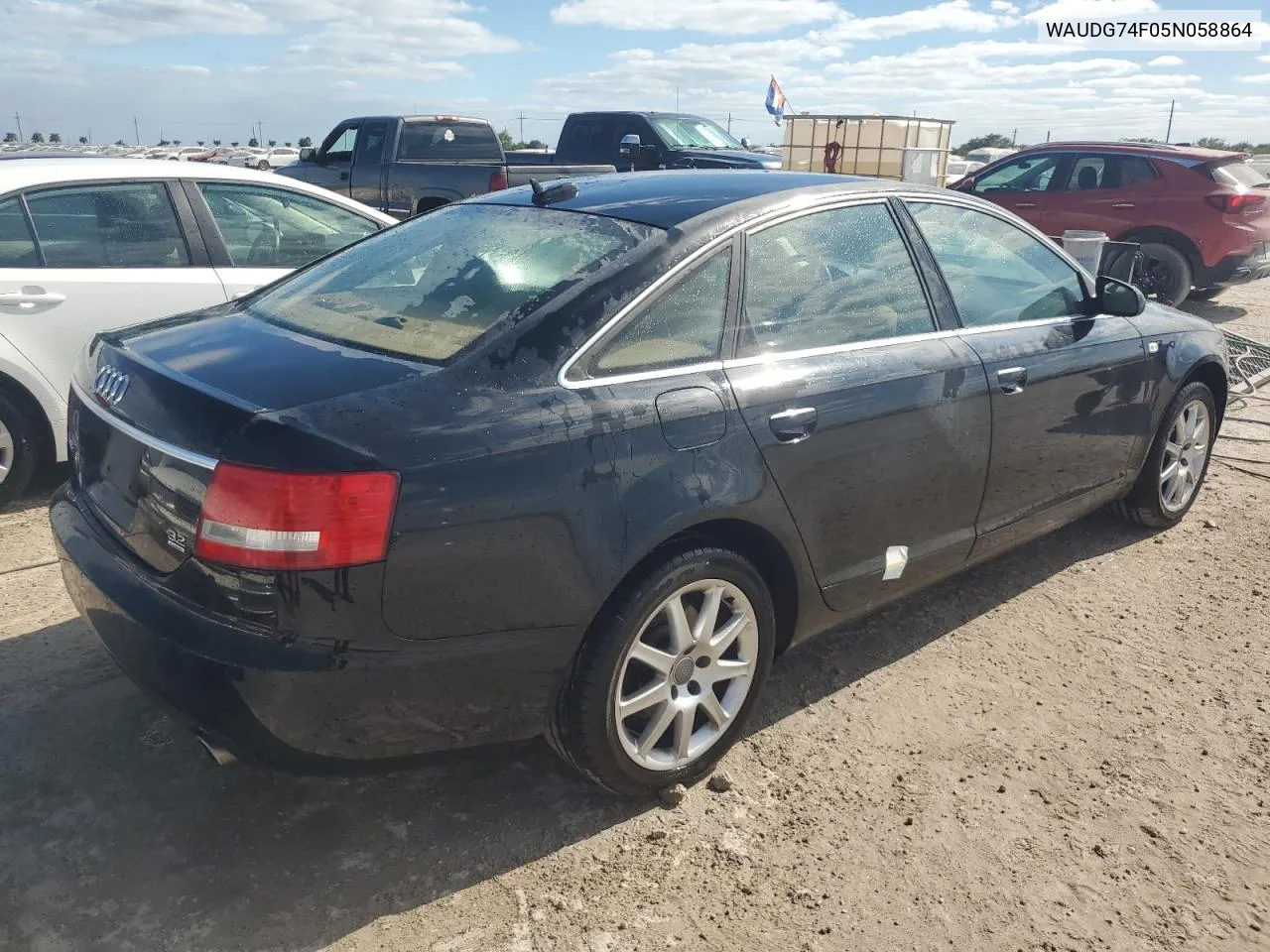 2005 Audi A6 3.2 Quattro VIN: WAUDG74F05N058864 Lot: 79879954