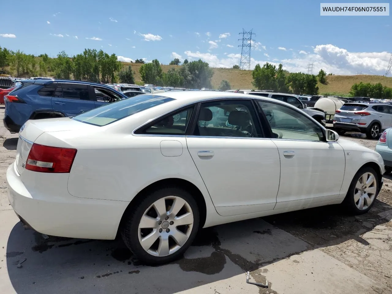 2006 Audi A6 3.2 Quattro VIN: WAUDH74F06N075551 Lot: 61653094