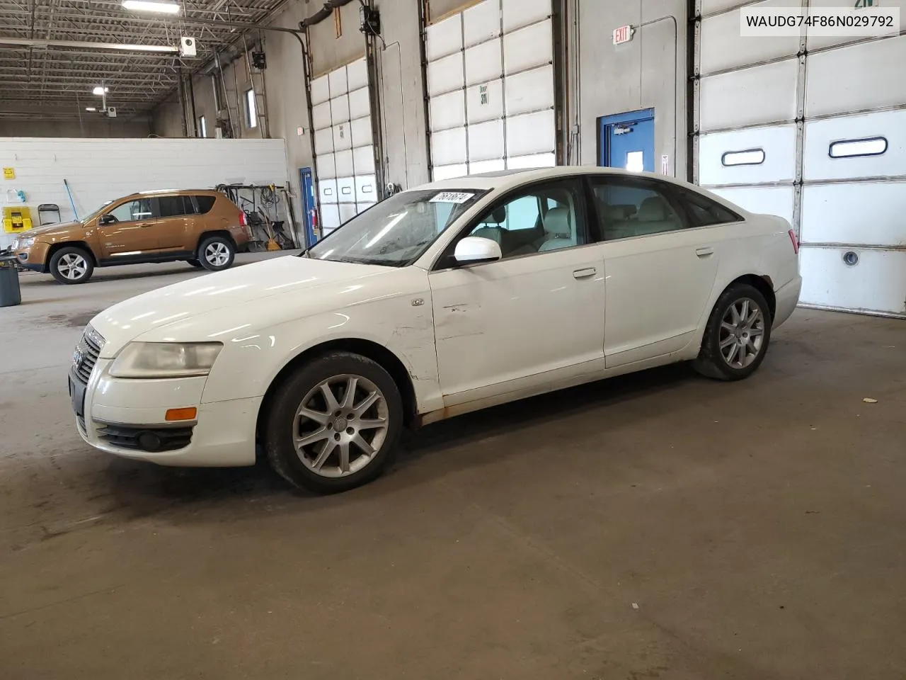 2006 Audi A6 3.2 Quattro VIN: WAUDG74F86N029792 Lot: 76618674