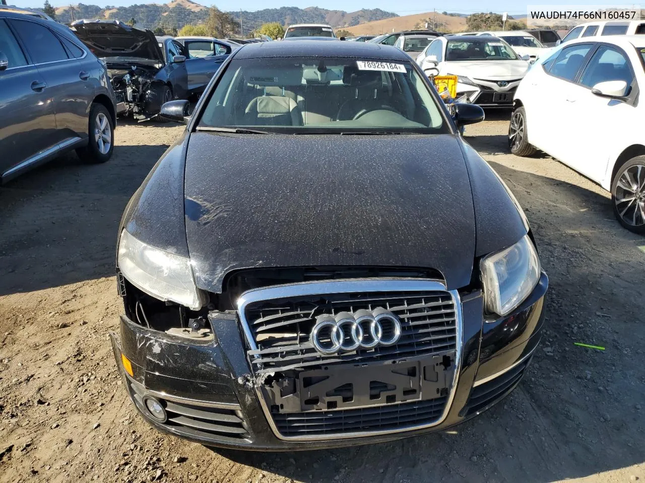 2006 Audi A6 3.2 Quattro VIN: WAUDH74F66N160457 Lot: 78926184